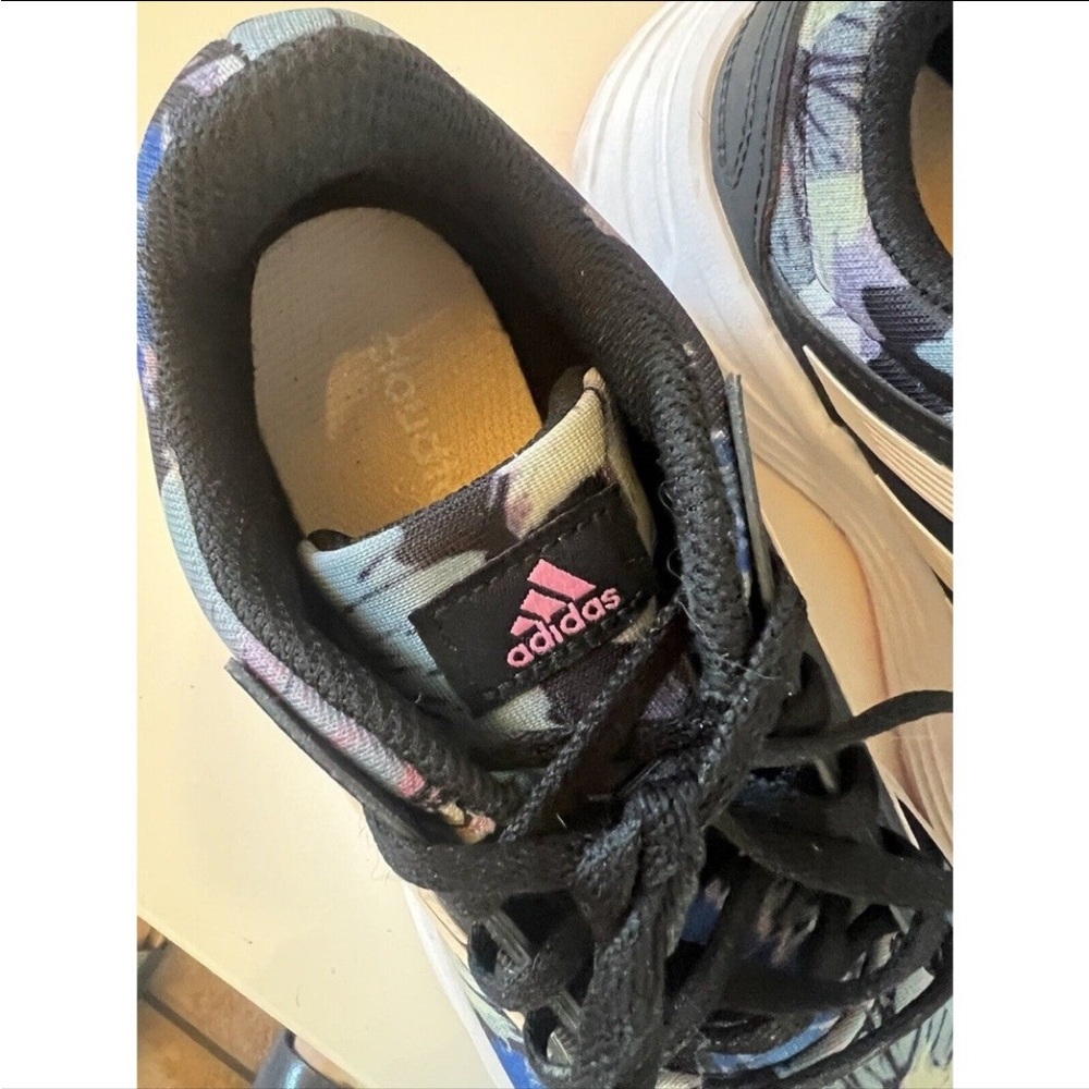 Adidas Galaxy Running Shoes- Women's Floral Black Sneakers